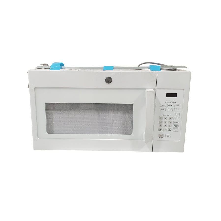 White GE 1.6 cu. ft. Over the Range Microwave with 13.5 inch Defrost Options - Open Box