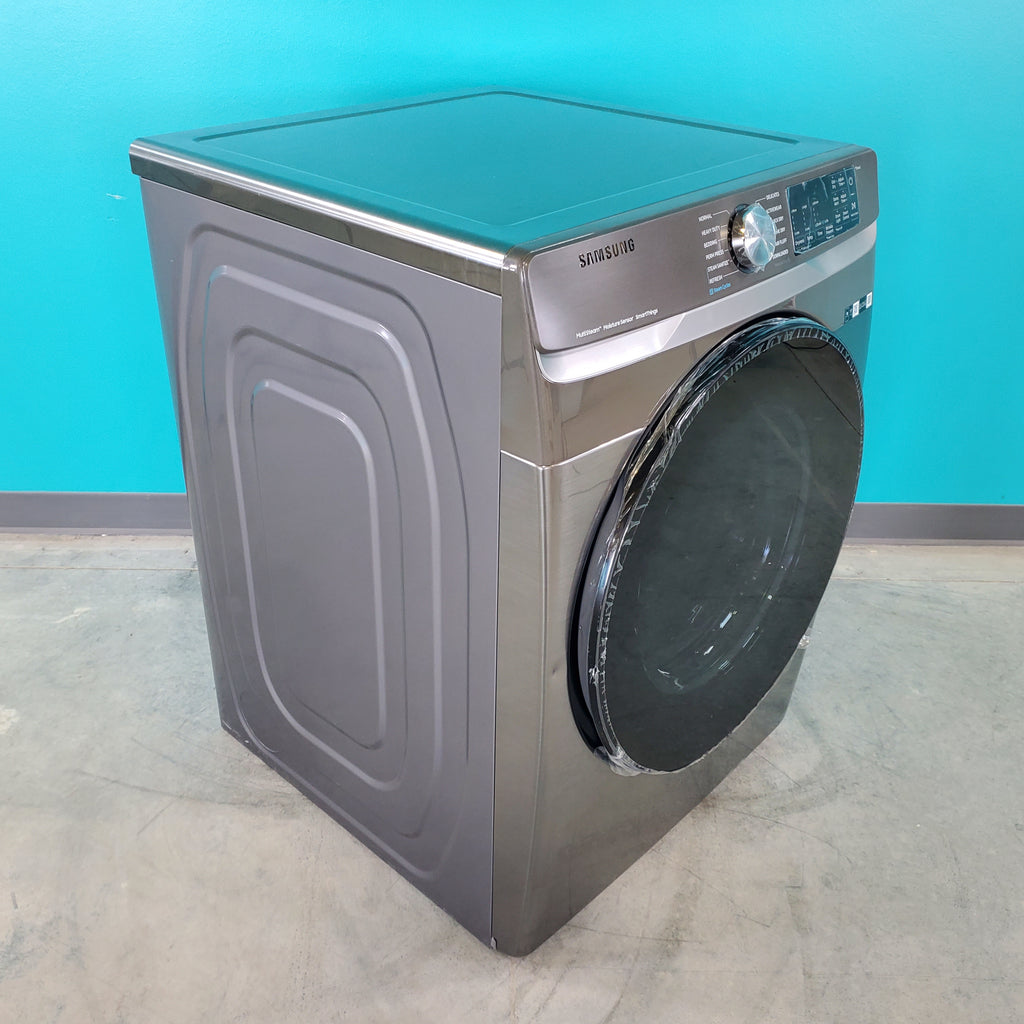 Pictures of Platinum Samsung 7.5 cu. ft. Front Load Electric Dryer with Steam- Scratch & Dent - Minor - Neu Appliance Outlet - Discount Appliance Outlet in Austin, Tx