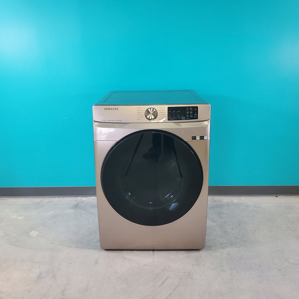 Pictures of Scratch and Dent - Champagne Samsung 7.5 cu. ft. Front Load Electric Dryer with Steam Sanitize+ - Neu Appliance Outlet - Discount Appliance Outlet in Austin, Tx