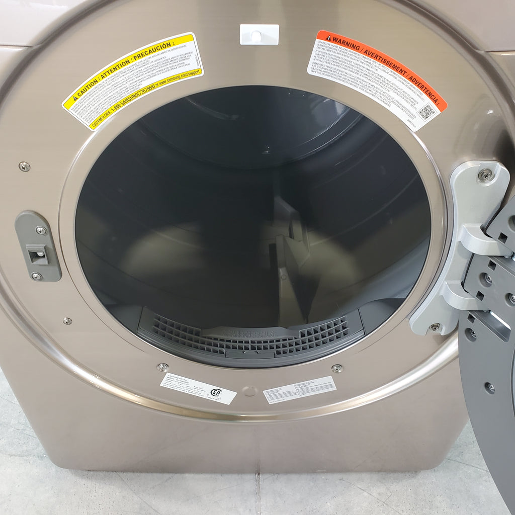 Pictures of Scratch and Dent - Champagne Samsung 7.5 cu. ft. Front Load Electric Dryer with Steam Sanitize+ - Neu Appliance Outlet - Discount Appliance Outlet in Austin, Tx