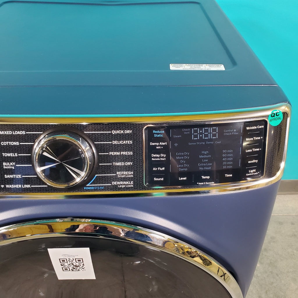 Pictures of Sapphire Blue ENERGY STAR GE 7.8 cu. ft. Smart Front Load Electric Dryer with PowerSteam - Scratch & Dent - Minor - Neu Appliance Outlet - Discount Appliance Outlet in Austin, Tx