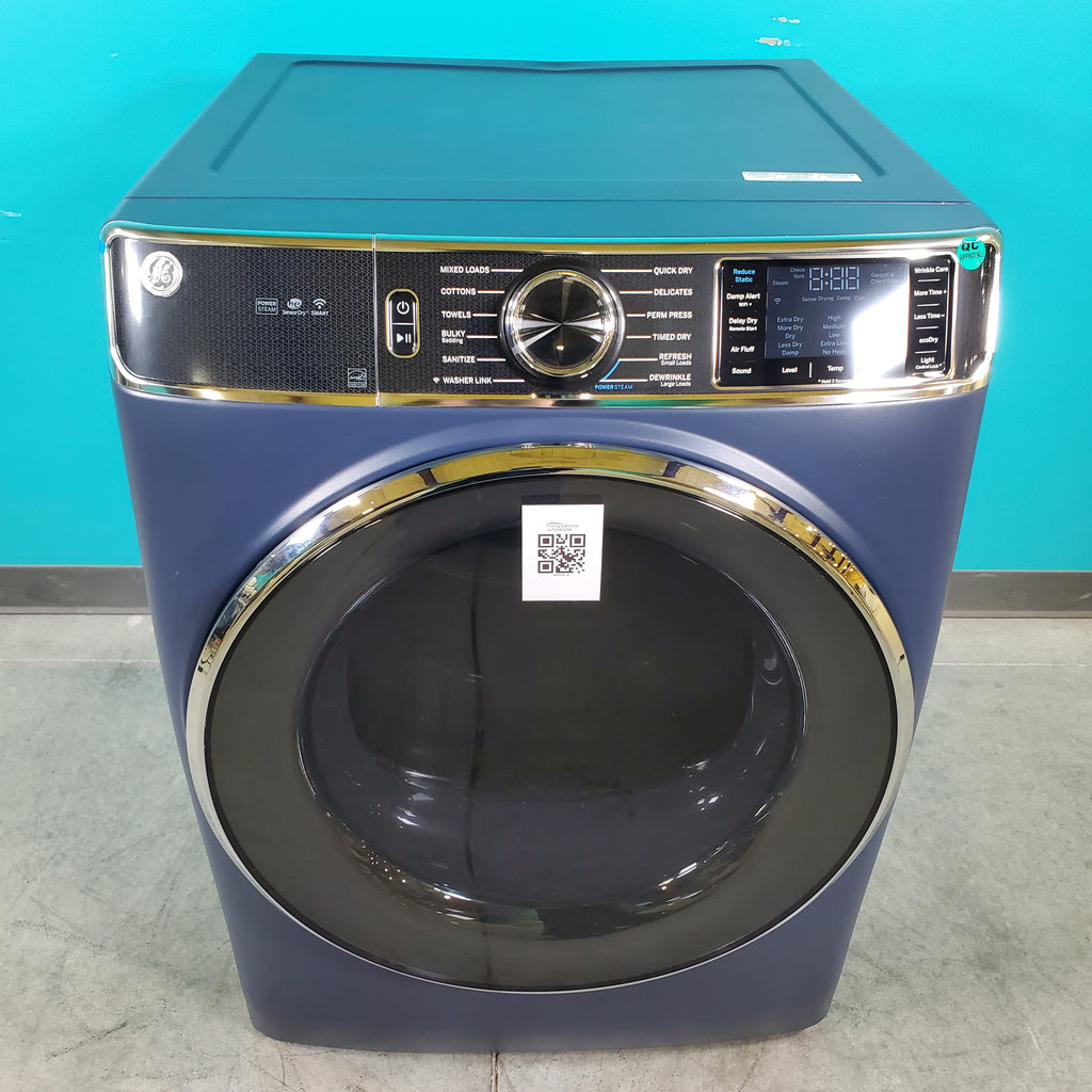 Pictures of Sapphire Blue ENERGY STAR GE 7.8 cu. ft. Smart Front Load Electric Dryer with PowerSteam - Scratch & Dent - Minor - Neu Appliance Outlet - Discount Appliance Outlet in Austin, Tx