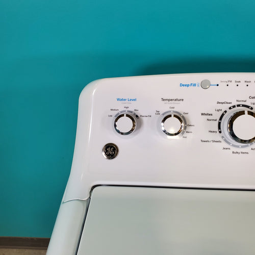 Pictures of Neu Select GE High Capacity Agitator Washer & Gas Dryer Set: 4.2 cu. ft. High Capacity Agitator Washer With Extra Water Cycle / Option & 7.2 cu. ft. Gas Dryer With Auto Sensor Dry - Certified Refurbished - Neu Appliance Outlet - Discount Appliance Outlet in Austin, Tx