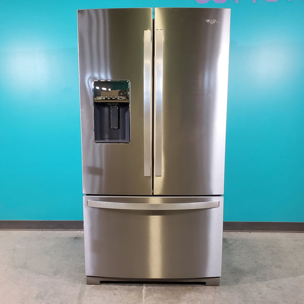 Fingerprint-Resistant Stainless Steel ENERGY STAR Whirlpool 26.8 cu. ft. Door 3 French Door Refrigerator with Dual Ice Makers - Scratch & Dent - Minor