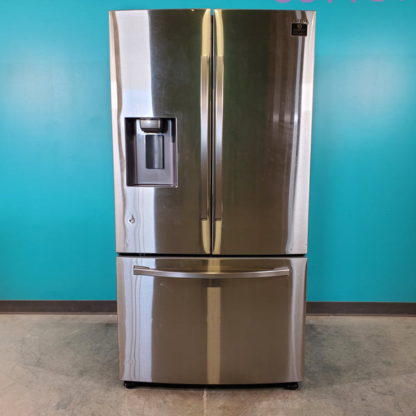 Fingerprint Resistant Stainless Steel ENERGY STAR Samsung 27 cu. ft. 3 Door French Door Refrigerator with Dual Ice Makers- Scratch & Dent - Minor