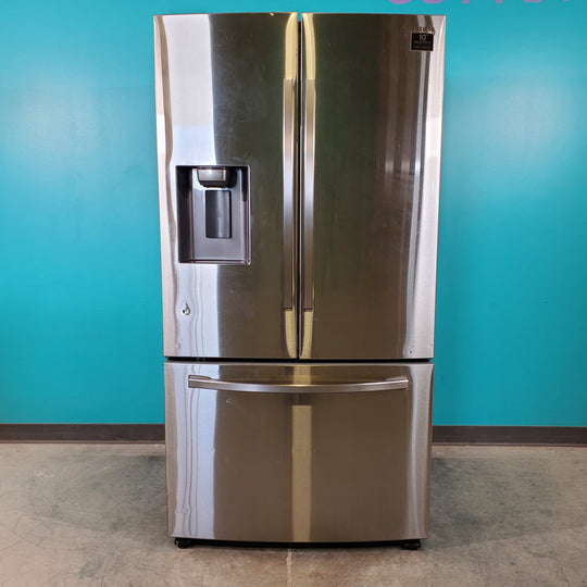 Scratch and Dent - Fingerprint Resistant Stainless Steel ENERGY STAR Samsung 27 cu. ft. 3 Door French Door Refrigerator with Dual Ice Makers