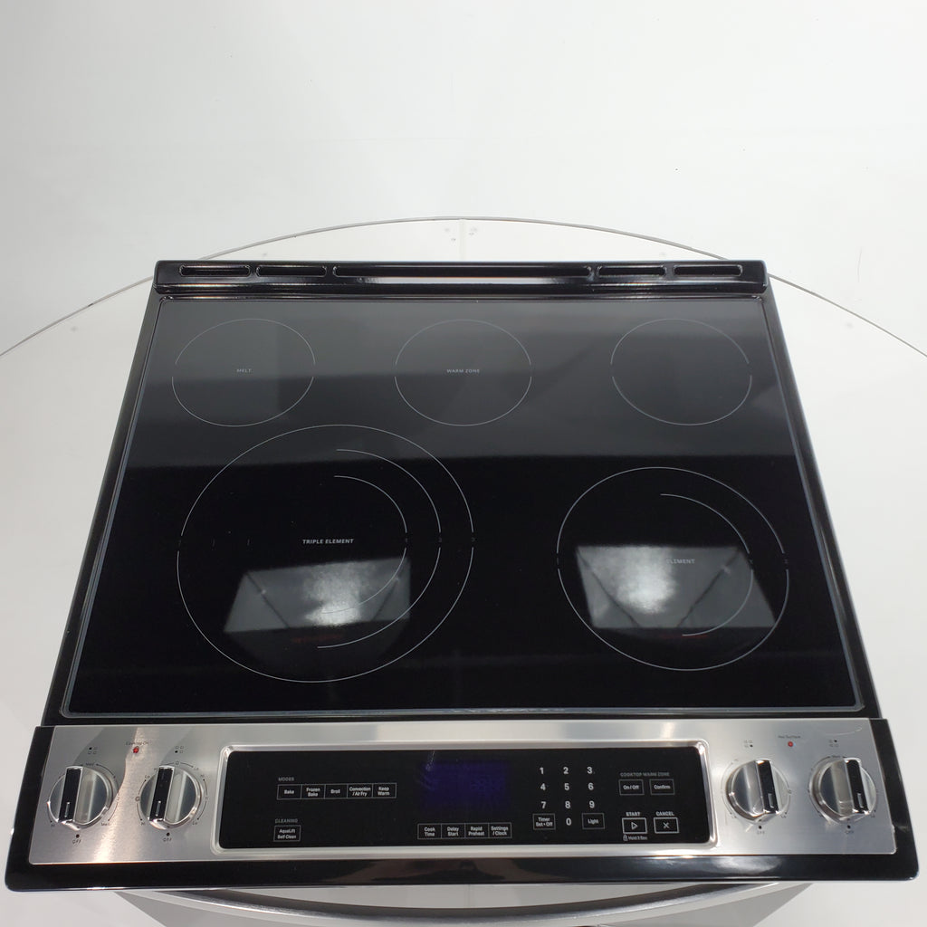 Pictures of Fingerprint Resistant Stainless Steel Whirlpool 6.4 cu. ft. 5 Heating Element Slide In Electric Range with Air Fry - Scratch & Dent - Minor - Neu Appliance Outlet - Discount Appliance Outlet in Austin, Tx