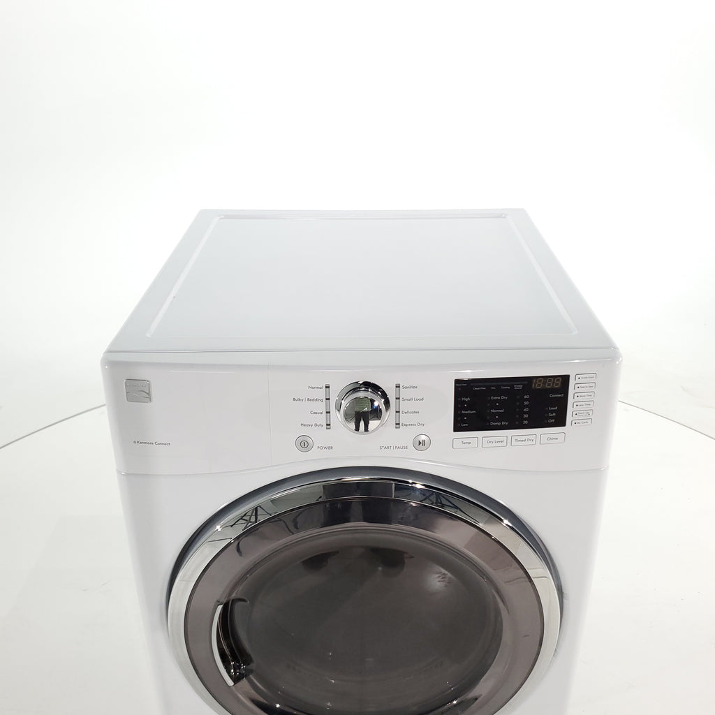 Pictures of White Kenmore Connect 7.3 cu. ft. Front Load Electric Dryer with My Cycle- Certified Refurbished - Neu Appliance Outlet - Discount Appliance Outlet in Austin, Tx