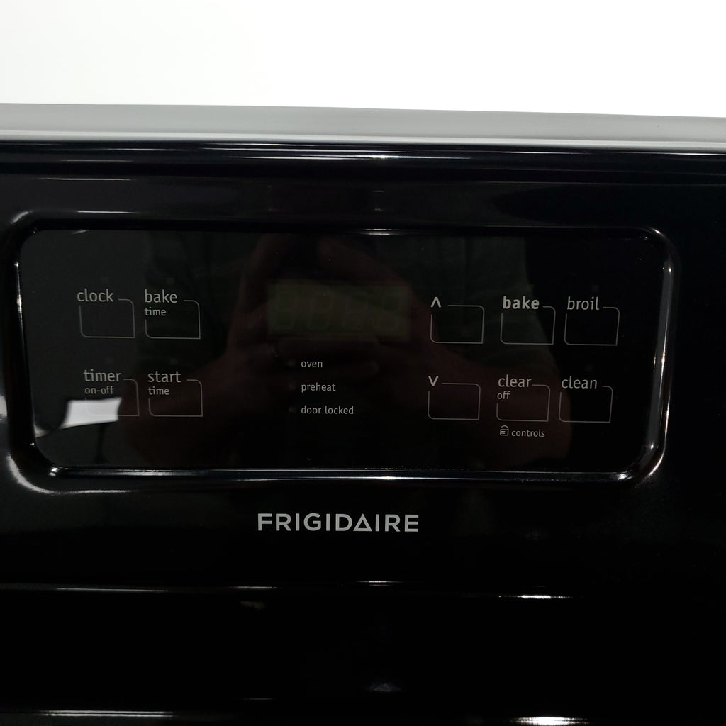 Pictures of Black Frigidaire 5.3 cu. ft. Freestanding Electric Range with Smooth Cooktop - Certified Refurbished - Neu Appliance Outlet - Discount Appliance Outlet in Austin, Tx
