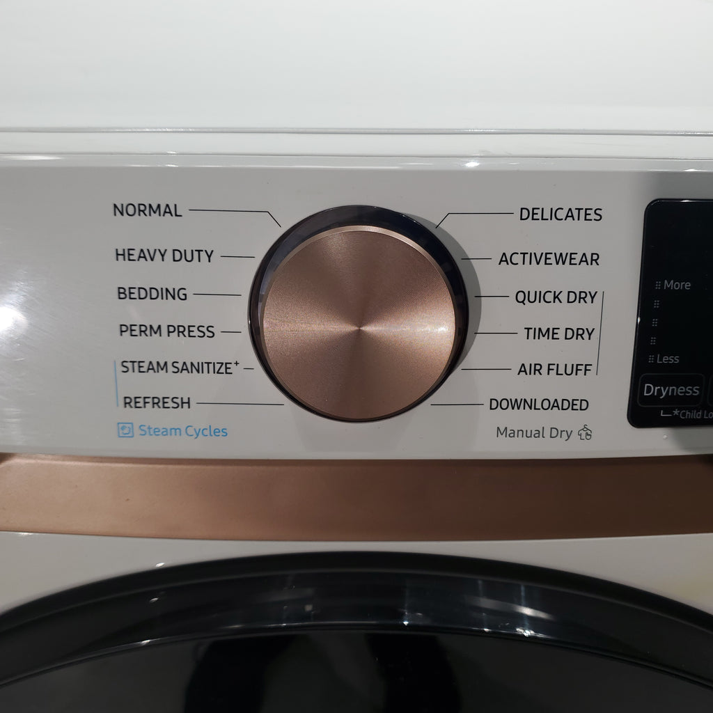 Pictures of Ivory ENERGY STAR Samsung 7.5 cu. ft. Frontload Gas Dryer with Steam - Scratch & Dent - Minor - Neu Appliance Outlet - Discount Appliance Outlet in Austin, Tx