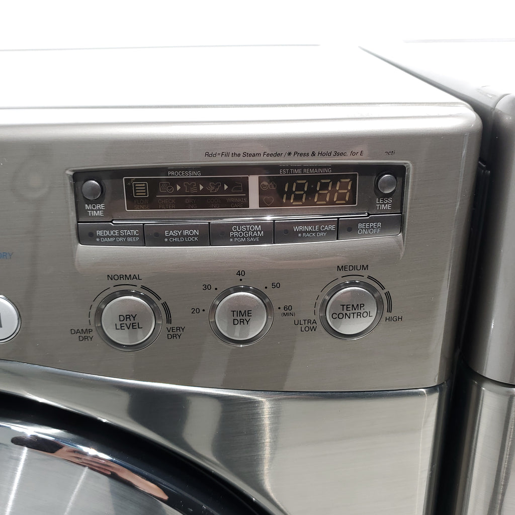 Pictures of Graphite Steel LG 4.5 cu. ft. Steam Front Load Washer with SmartThinQ and 7.3 cu. ft. Front Load Electric Dryer with TrueSteam - Certified Refurbished - Neu Appliance Outlet - Discount Appliance Outlet in Austin, Tx