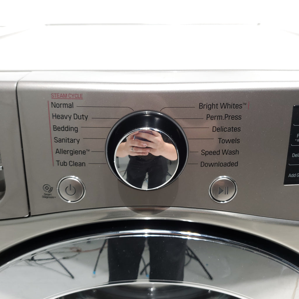 Pictures of Graphite Steel LG 4.5 cu. ft. Steam Front Load Washer with SmartThinQ and 7.3 cu. ft. Front Load Electric Dryer with TrueSteam - Certified Refurbished - Neu Appliance Outlet - Discount Appliance Outlet in Austin, Tx