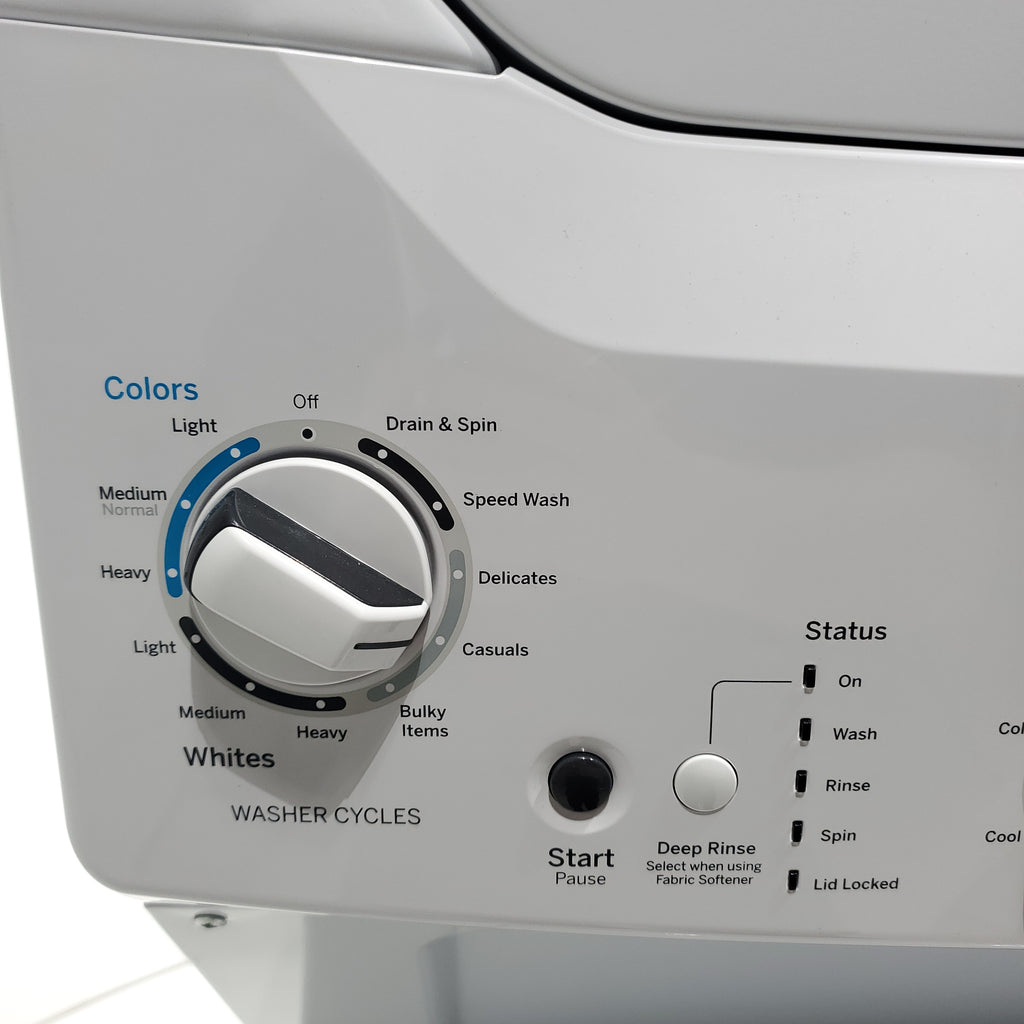 Pictures of GE 3.8 cu. ft. Laundry Center Washer and 5.9 cu. ft. Electric Dryer with Electro-Mechanical Rotary Dial Controls - Certified Refurbished - Neu Appliance Outlet - Discount Appliance Outlet in Austin, Tx