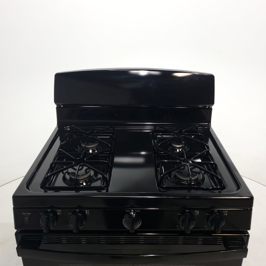 Pictures of Black GE 4.8 cu. ft. 4 Burner Freestanding Gas Range with Broiler Drawer - Certified Refurbished - Neu Appliance Outlet - Discount Appliance Outlet in Austin, Tx