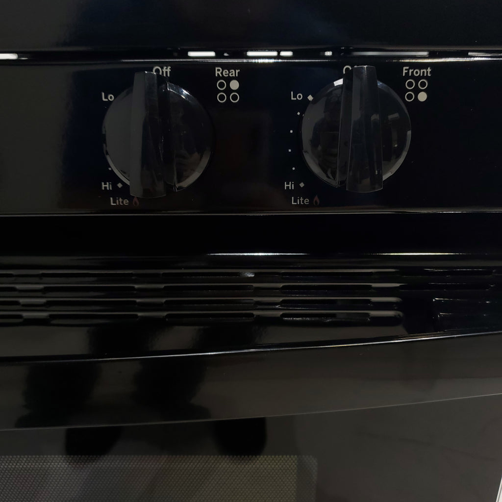 Pictures of Black GE 4.8 cu. ft. 4 Burner Freestanding Gas Range with Broiler Drawer - Certified Refurbished - Neu Appliance Outlet - Discount Appliance Outlet in Austin, Tx