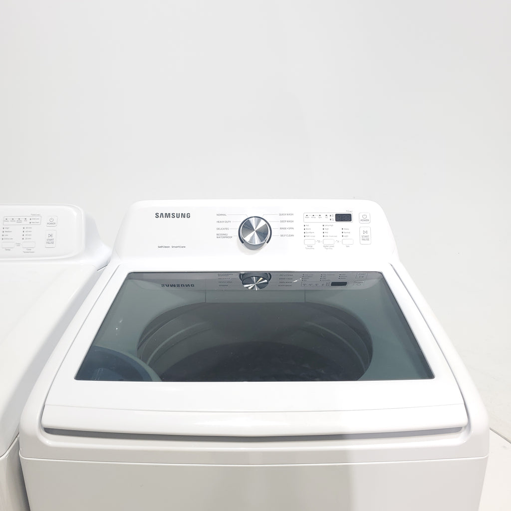 Pictures of Samsung 4.5 cu. ft. Top Load Washer With Vibration Reduction Technology and 7.2 cu. ft. Electric Dryer with Sensor Dry - Certified Refurbished - Neu Appliance Outlet - Discount Appliance Outlet in Austin, Tx