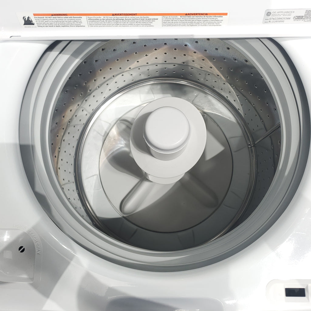 Pictures of GE 3.8 cu. ft. Top Load Washer with Heavy-Duty Agitator and 6.2 cu. ft. Electric Dryer with 120 ft Venting - Certified Refurbished - Neu Appliance Outlet - Discount Appliance Outlet in Austin, Tx