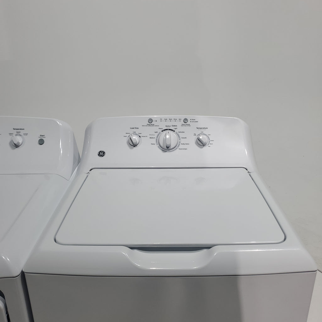 Pictures of GE 3.8 cu. ft. Top Load Washer with Heavy-Duty Agitator and 6.2 cu. ft. Electric Dryer with 120 ft Venting - Certified Refurbished - Neu Appliance Outlet - Discount Appliance Outlet in Austin, Tx