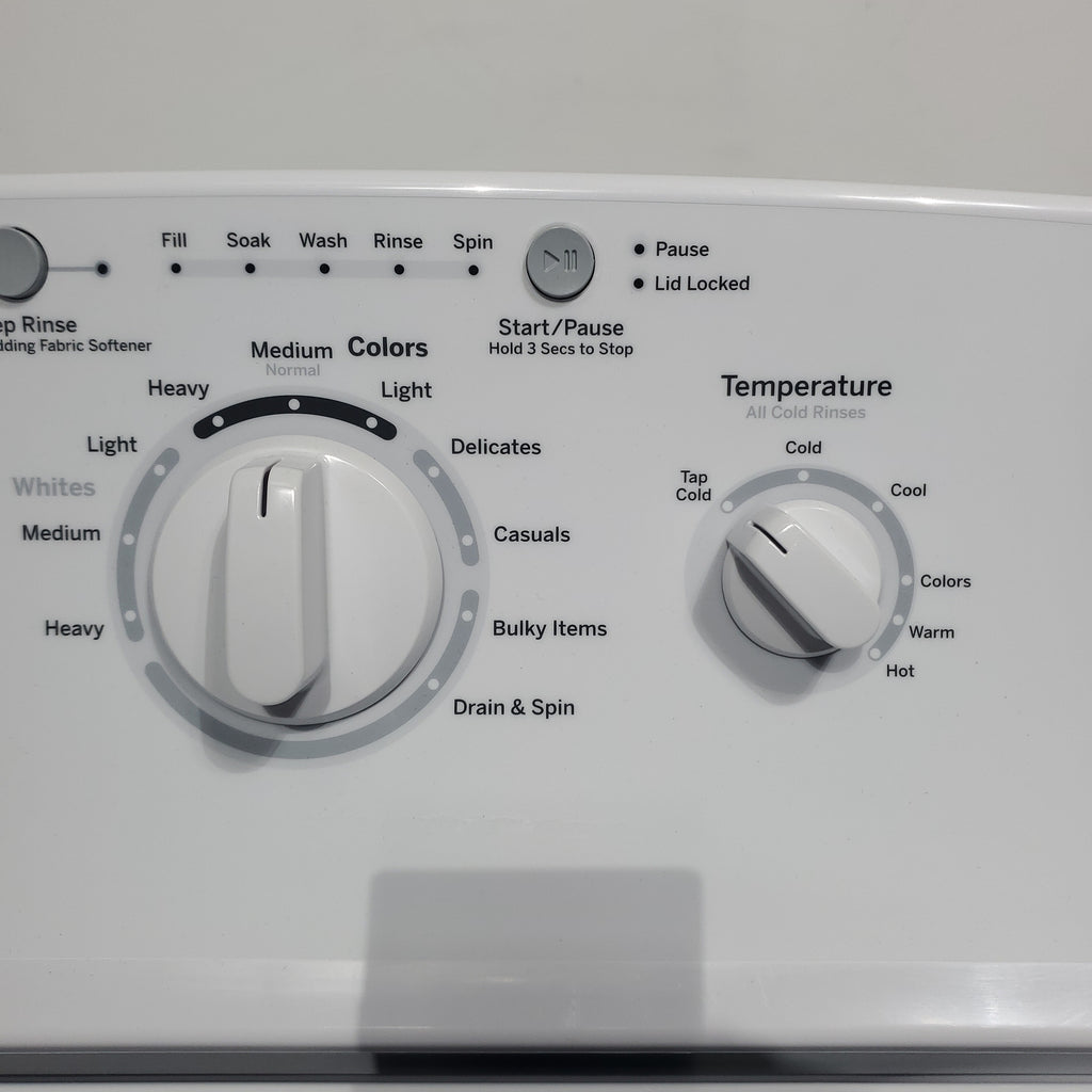 Pictures of GE 3.8 cu. ft. Top Load Washer with Heavy-Duty Agitator and 6.2 cu. ft. Electric Dryer with 120 ft Venting - Certified Refurbished - Neu Appliance Outlet - Discount Appliance Outlet in Austin, Tx