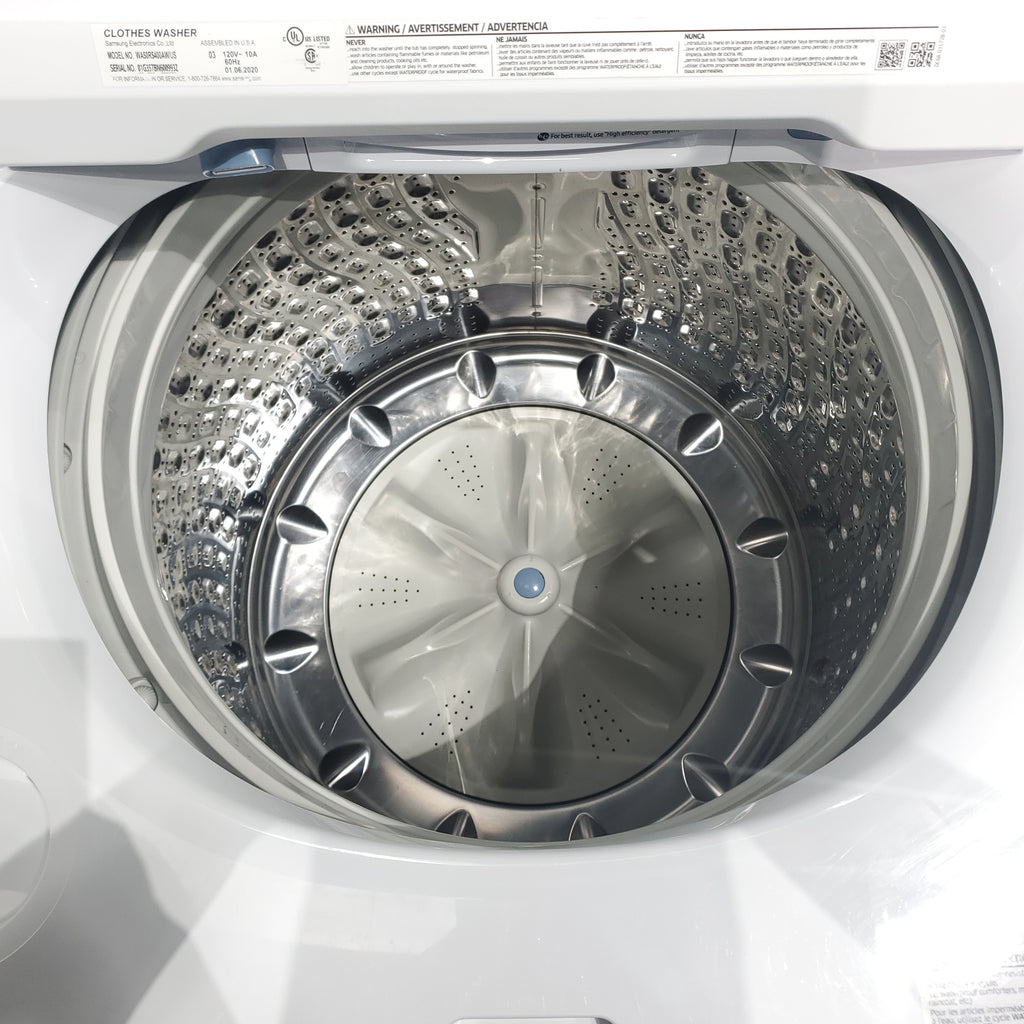 Pictures of ENERGY STAR Samsung 5.0 cu. ft. Top Load Washer with Active Water Jet and 7.4 cu. ft. Electric Dryer with Smart Care - Scratch & Dent - Moderate - Neu Appliance Outlet - Discount Appliance Outlet in Austin, Tx