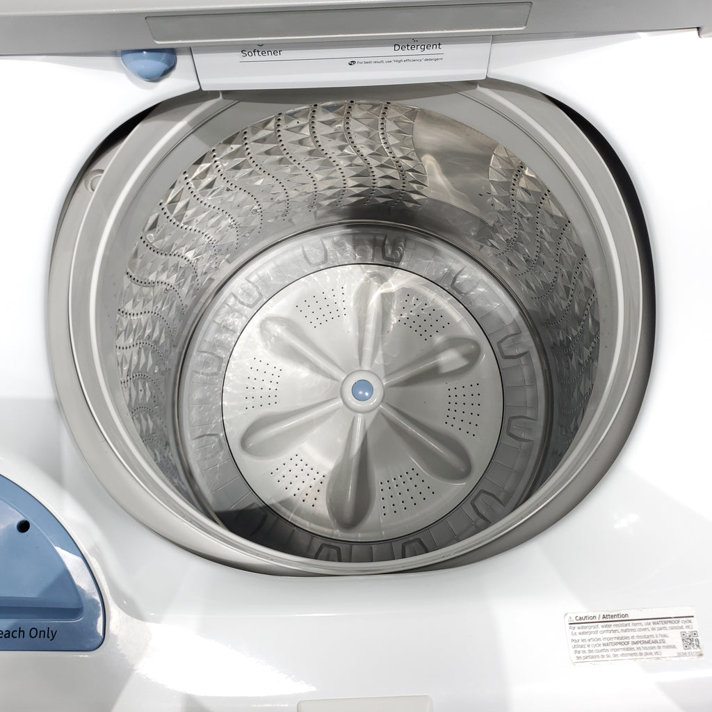 Pictures of ENERGY STAR Samsung 4.5 cu. ft. Top Load Washing Machine with Deep Fill and Samsung 7.3 cu. ft. Electric Dryer with Smart Care - Certified Refurbished - Neu Appliance Outlet - Discount Appliance Outlet in Austin, Tx