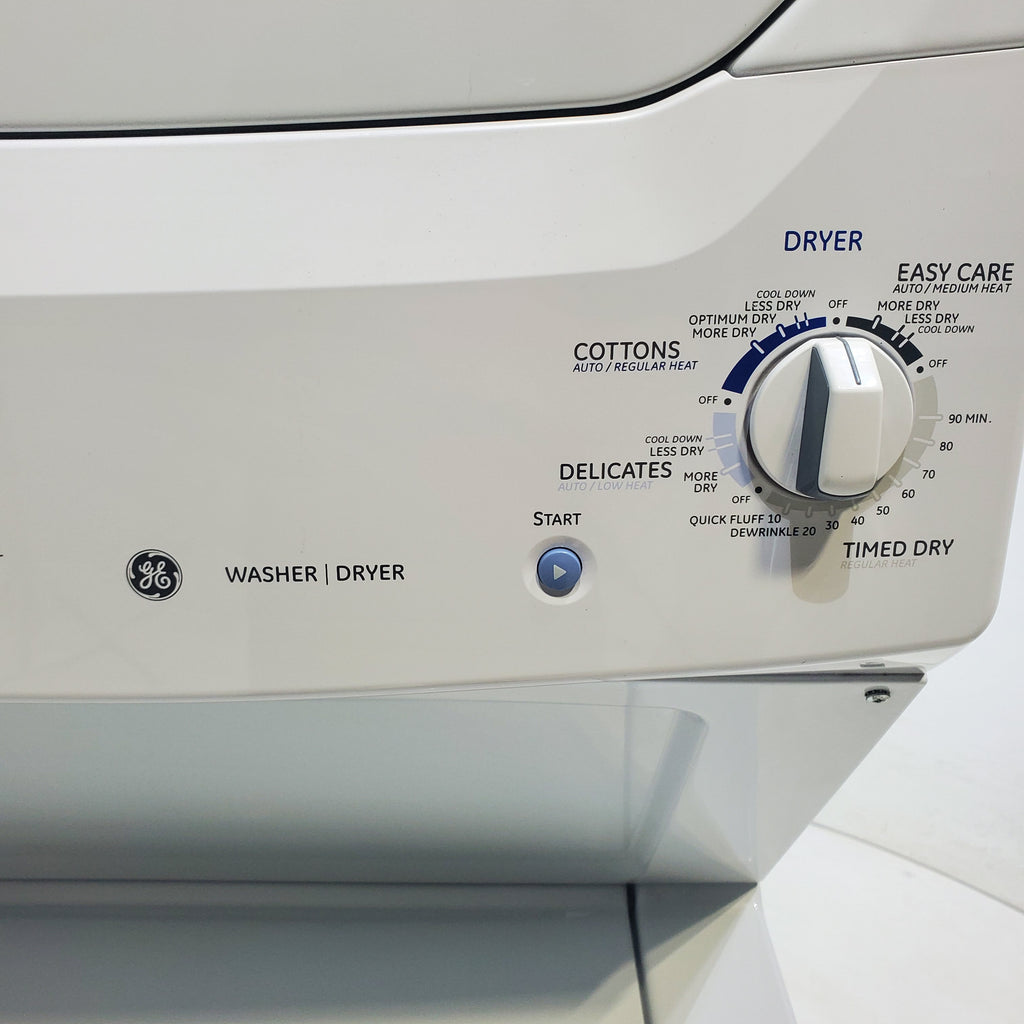 Pictures of GE Unitized Spacemaker 3.2 cu. ft. Washer and 5.9 cu. ft. Electric 220v Dryer with Auto Load Sensing - Certified Refurbished - Neu Appliance Outlet - Discount Appliance Outlet in Austin, Tx