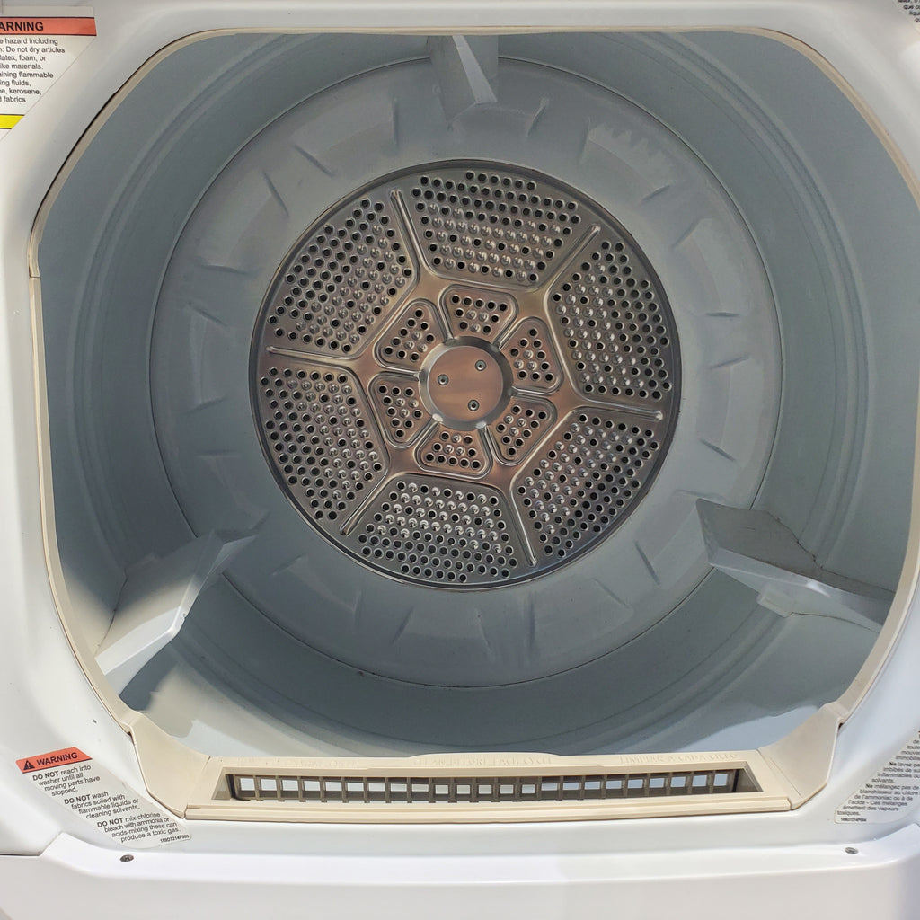 Pictures of GE Unitized Spacemaker 3.2 cu. ft. Washer and 5.9 cu. ft. Electric 220v Dryer with Auto Load Sensing - Certified Refurbished - Neu Appliance Outlet - Discount Appliance Outlet in Austin, Tx