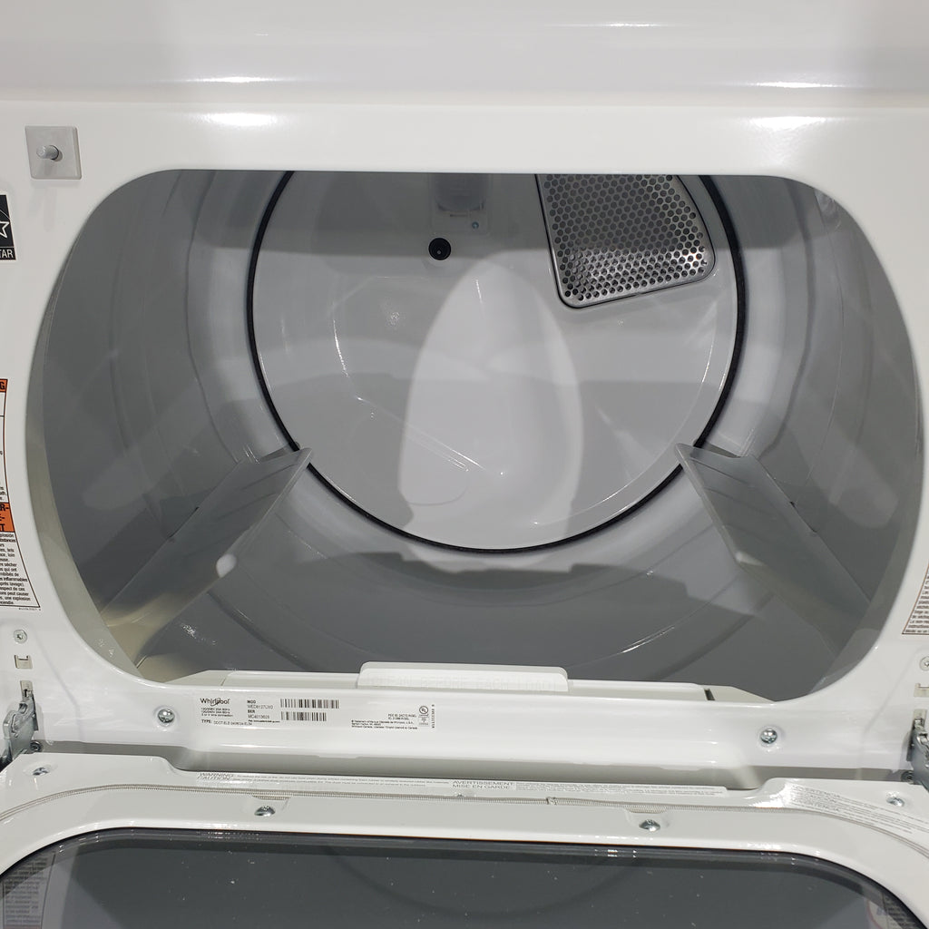 Pictures of ENERGY STAR Whirlpool 5.2 - 5.3 cu. ft. Smart Top Load Washing Machine with 2 in 1 Removable Agitator and 7.4 cu. ft. Electric Dryer with Hamper Door - Certified Refurbished - Neu Appliance Outlet - Discount Appliance Outlet in Austin, Tx