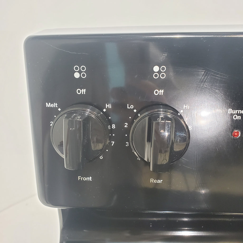 Pictures of Black GE 5.3 cu. ft. 4 Heating Element Freestanding Electric Range with with Black Ceramic Glass Cooktop - Certified Refurbished - Neu Appliance Outlet - Discount Appliance Outlet in Austin, Tx