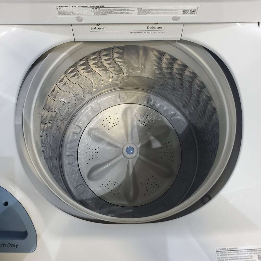 Pictures of Samsung 4.5 cu. ft. Top Load Washing Machine with VRT Plus Technology and 7.2 cu. ft. Gas Dryer with Stainless Drum - Scratch & Dent - Minor - Neu Appliance Outlet - Discount Appliance Outlet in Austin, Tx