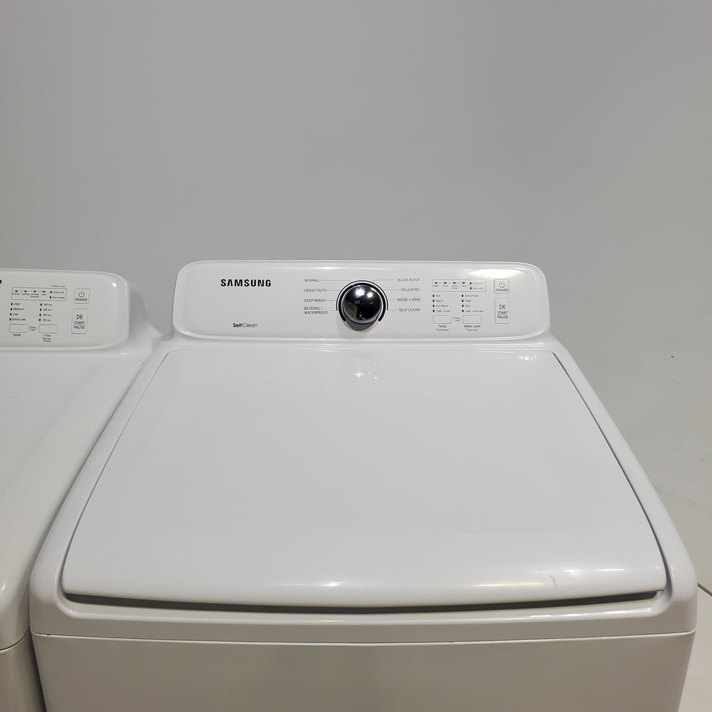 Pictures of Samsung 4.5 cu. ft. Top Load Washing Machine with VRT Plus Technology and 7.2 cu. ft. Gas Dryer with Stainless Drum - Scratch & Dent - Minor - Neu Appliance Outlet - Discount Appliance Outlet in Austin, Tx