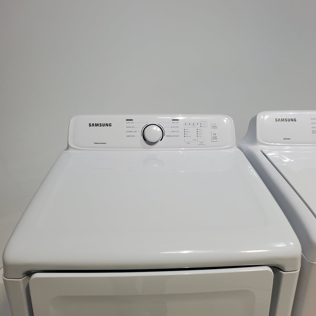 Pictures of Samsung 4.5 cu. ft. Top Load Washing Machine with VRT Plus Technology and Gas Dryer With MoistureSensor Drying - Scratch & Dent - Minor - Neu Appliance Outlet - Discount Appliance Outlet in Austin, Tx