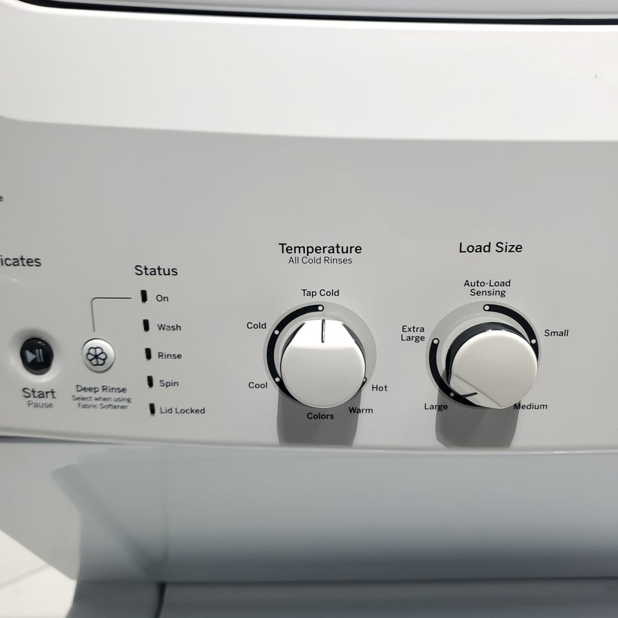 GE 3.2 cu. ft. Washer and 5.9 cu. ft. Electric Dryer Laundry Center with Rotary- Electromagnetic Controls - Certified Refurbished