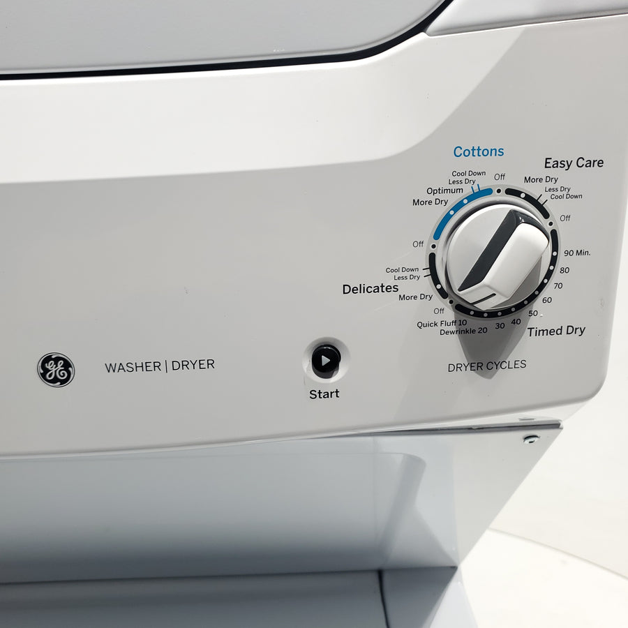 GE 3.2 cu. ft. Washer and 5.9 cu. ft. Electric Dryer Laundry Center with Rotary- Electromagnetic Controls - Certified Refurbished