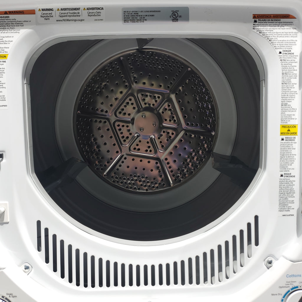 Pictures of 24 in. GE Spacemaker 2.3 cu. ft. Washer and 4.4 cu. ft. Gas Laundry Center with Stainless Steel Wash Basket - Scratch & Dent - Minor - Neu Appliance Outlet - Discount Appliance Outlet in Austin, Tx