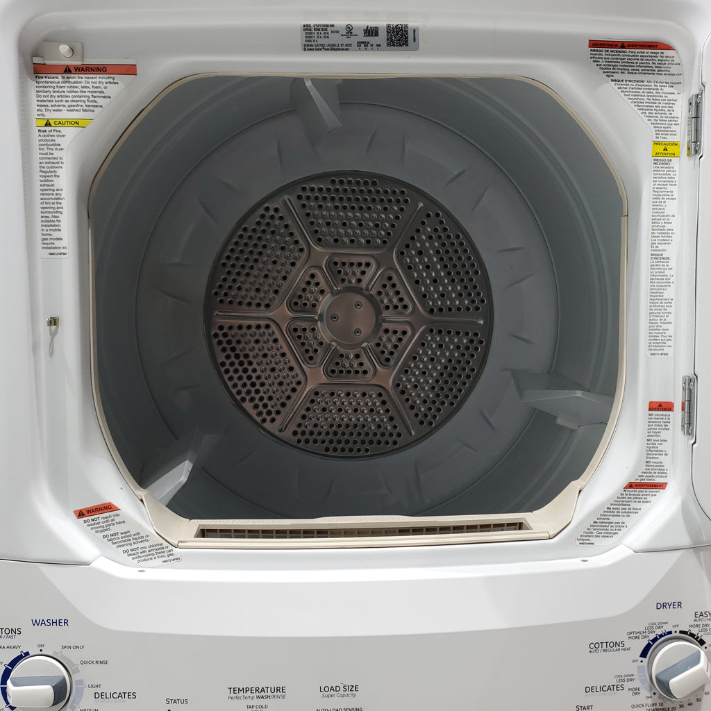 Pictures of GE Unitized Spacemaker 3.2 cu. ft. Washer and 5.9 cu. ft. Electric Dryer with Auto Load Sensing - Certified Refurbished - Neu Appliance Outlet - Discount Appliance Outlet in Austin, Tx