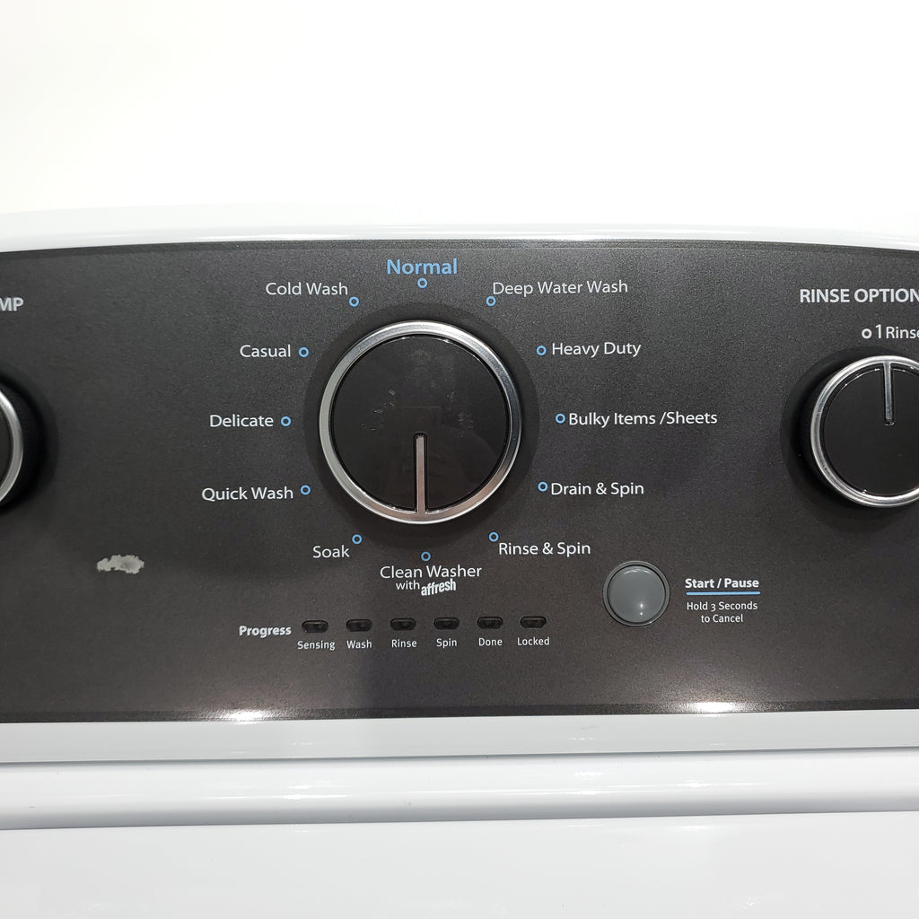 Pictures of ENERGY STAR 3.8 cu ft Whirlpool Top Load Washing Machine with Low-Profile Impeller and ENERGY STAR 7.0 cu ft Whirlpool Electric Dryer - Certified Refurbished - Neu Appliance Outlet - Discount Appliance Outlet in Austin, Tx