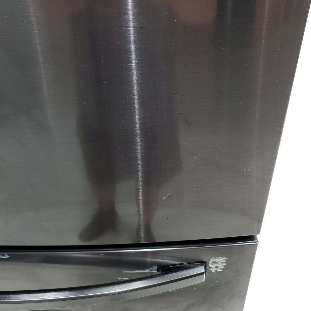 Pictures of Fingerprint-Resistant Black Stainless Steel ENERGY STAR Samsung 28 cu. ft. 4 Door French Door Refrigerator with FlexZone Drawer - Scratch & Dent - Moderate - Neu Appliance Outlet - Discount Appliance Outlet in Austin, Tx