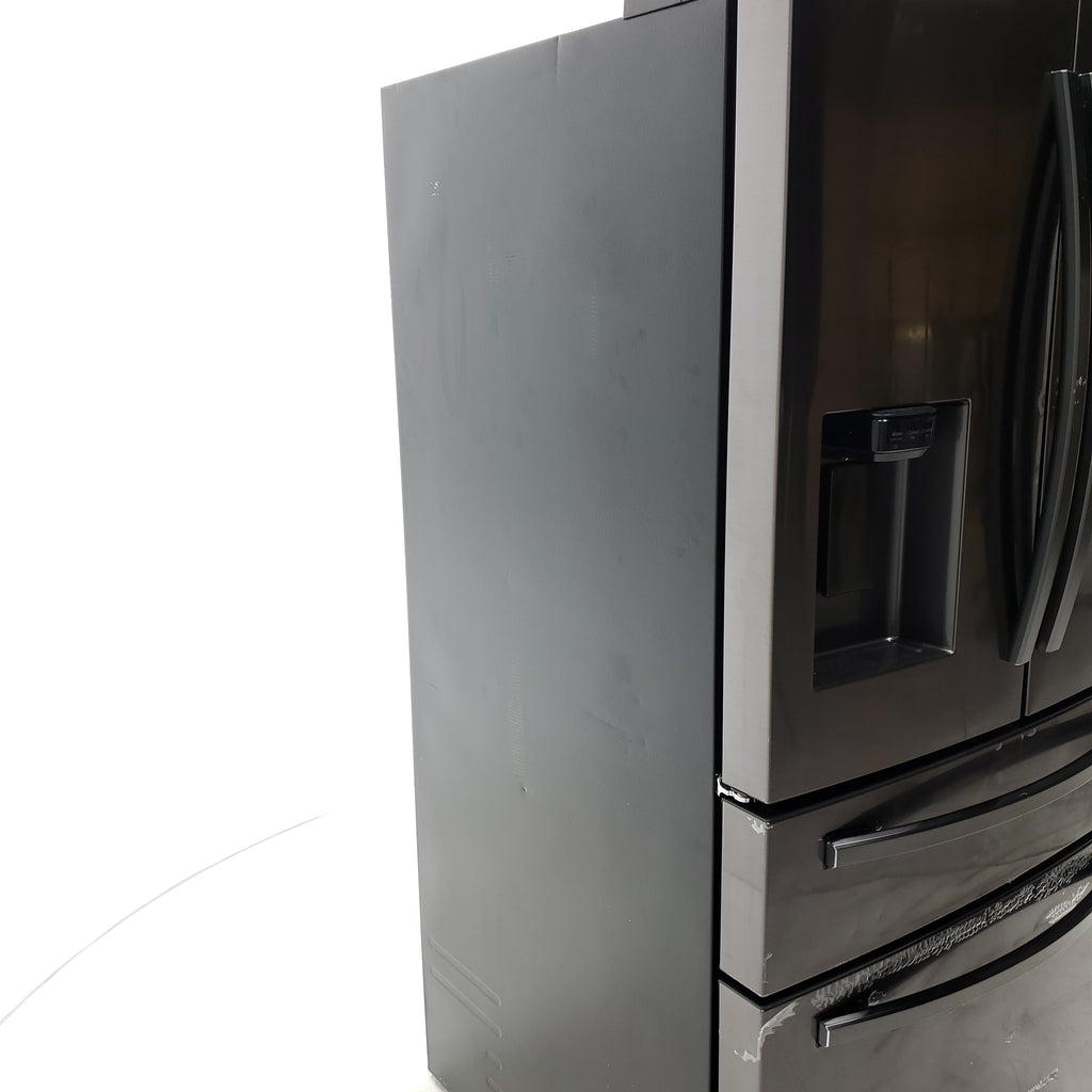 Pictures of Fingerprint-Resistant Black Stainless Steel ENERGY STAR Samsung 28 cu. ft. 4 Door French Door Refrigerator with FlexZone Drawer - Scratch & Dent - Moderate - Neu Appliance Outlet - Discount Appliance Outlet in Austin, Tx