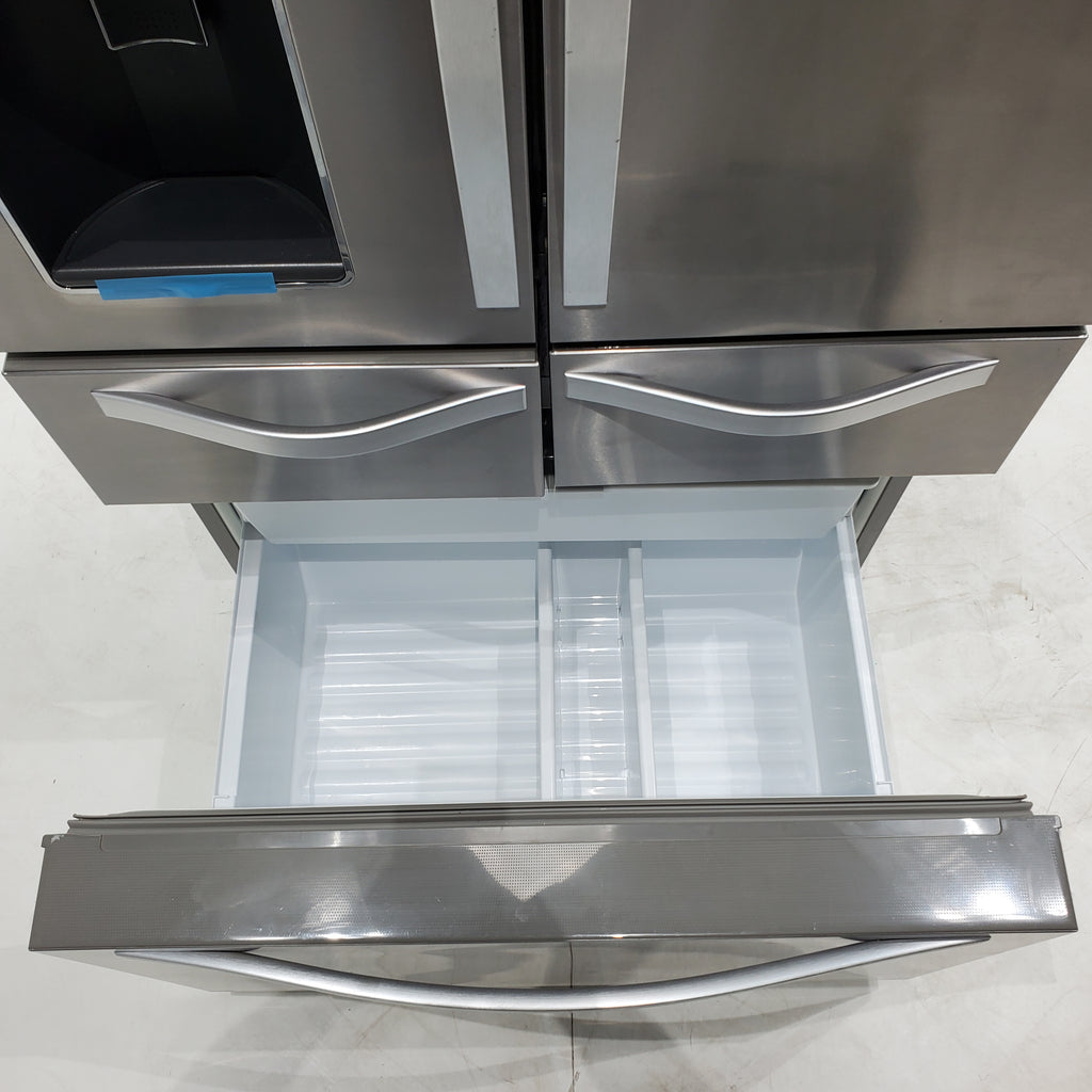 Pictures of Monochromatic Stainless Steel ENERGY STAR Whirlpool 25.8 cu. ft. 5 Door French Door Refrigerator with Dual Ice Makers - Certified Refurbished - Neu Appliance Outlet - Discount Appliance Outlet in Austin, Tx