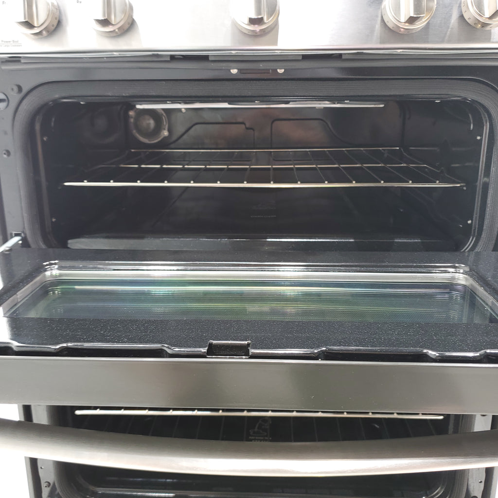 Pictures of Stainless Steel GE 6.8 Total cu. ft. 5 Burner Freestanding Gas Range with Double Oven - Scratch & Dent - Minor - Neu Appliance Outlet - Discount Appliance Outlet in Austin, Tx