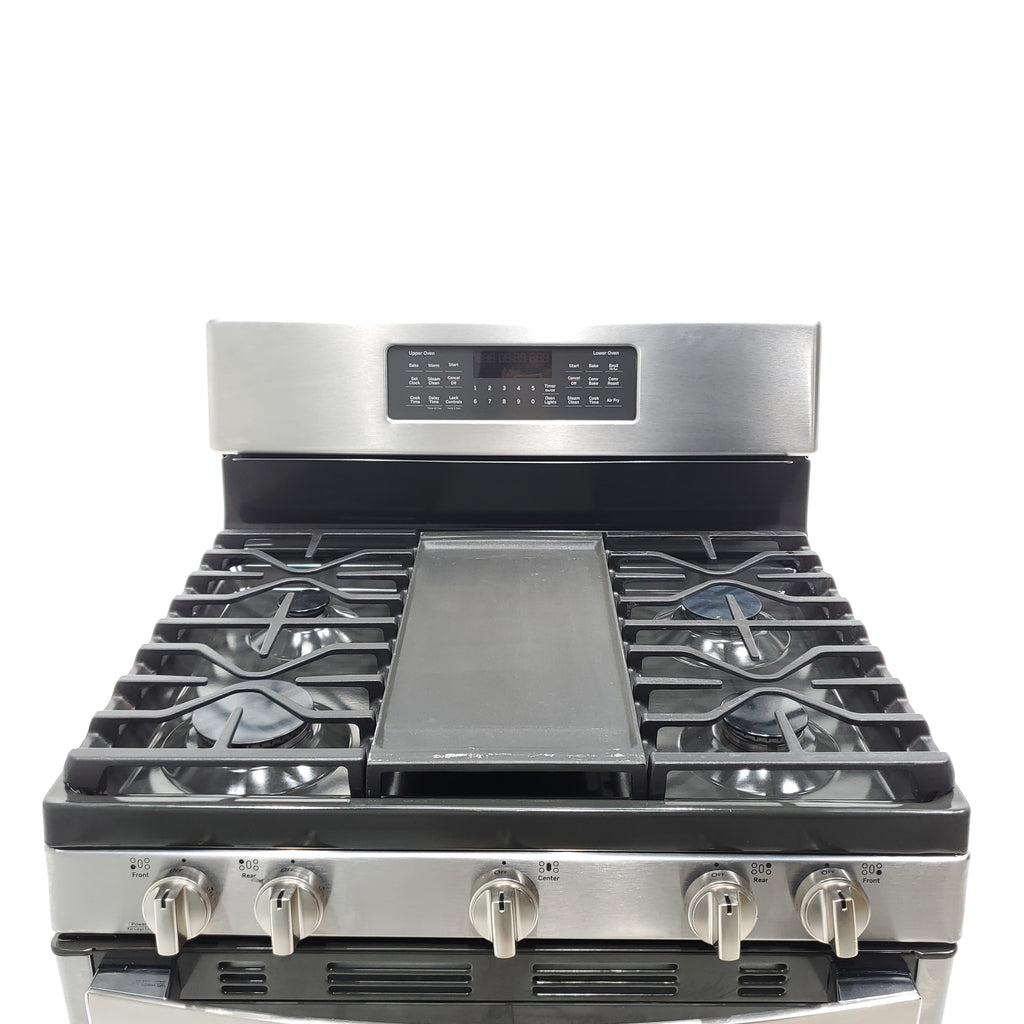 Pictures of Stainless Steel GE 6.8 Total cu. ft. 5 Burner Freestanding Gas Range with Double Oven - Scratch & Dent - Minor - Neu Appliance Outlet - Discount Appliance Outlet in Austin, Tx