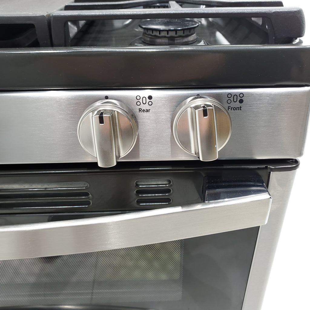 Pictures of Stainless Steel GE 6.8 Total cu. ft. 5 Burner Freestanding Gas Range with Double Oven - Scratch & Dent - Minor - Neu Appliance Outlet - Discount Appliance Outlet in Austin, Tx