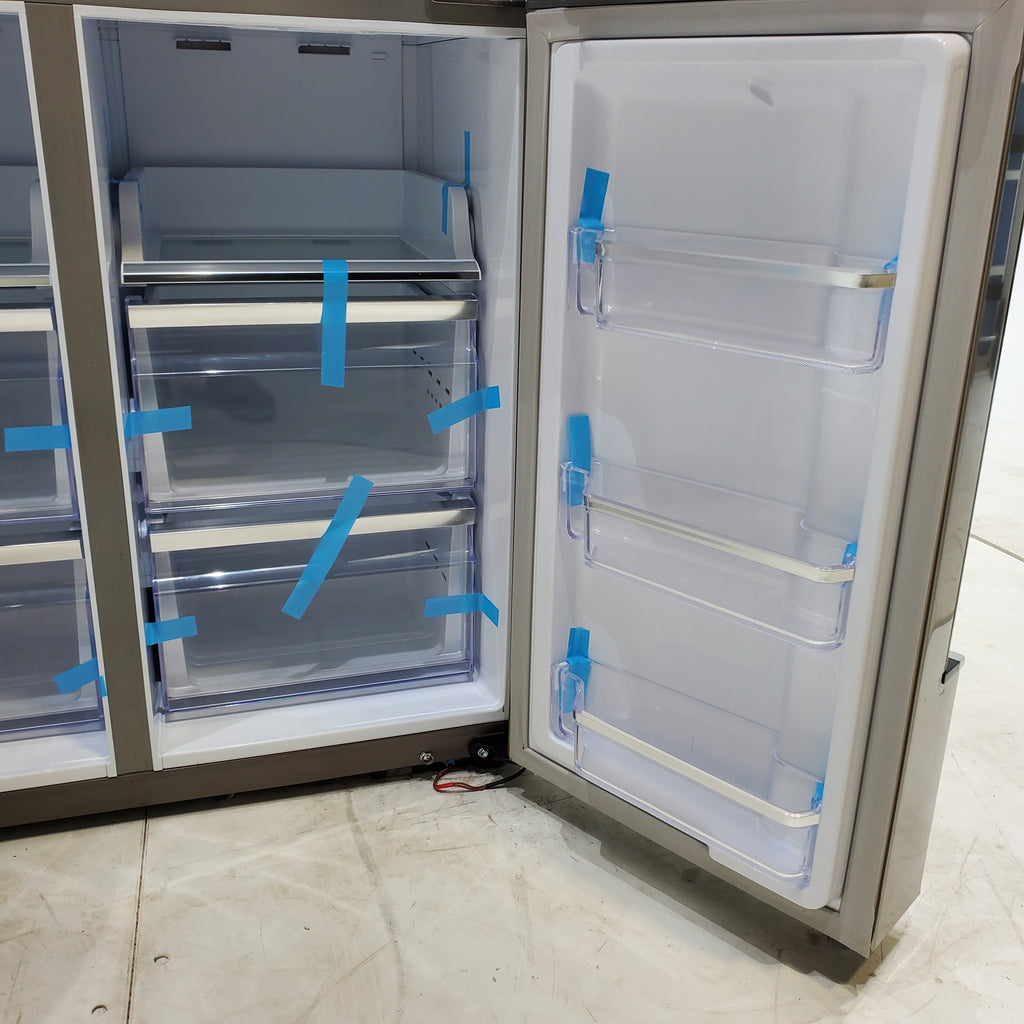 Pictures of Counter Depth Fingerprint-Resistant Stainless Steel ENERGY STAR Samsung 22.5 cu. ft. 4 Door French Door Refrigerator with FlexZone - Certified Refurbished - Neu Appliance Outlet - Discount Appliance Outlet in Austin, Tx