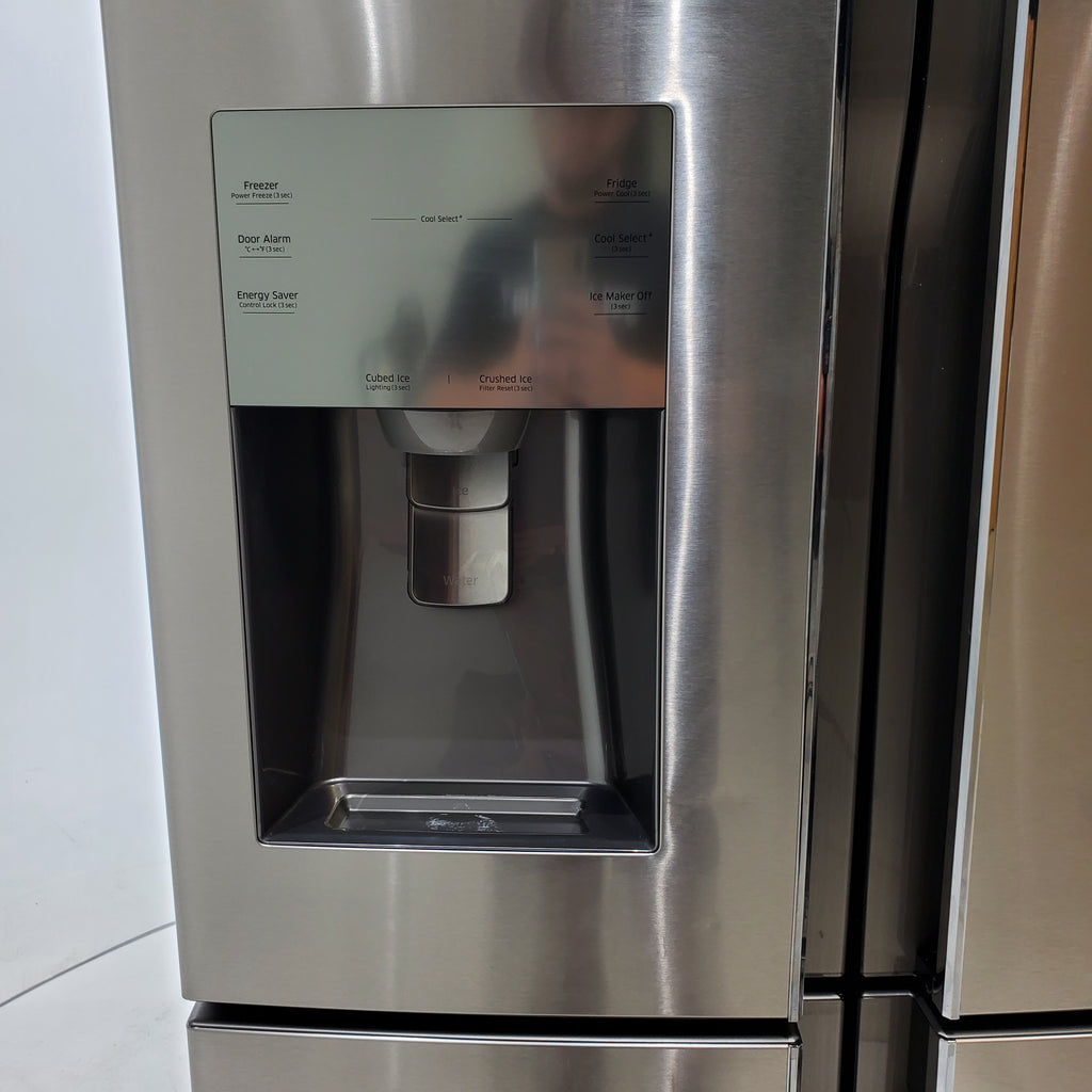 Pictures of Counter Depth Fingerprint-Resistant Stainless Steel ENERGY STAR Samsung 22.5 cu. ft. 4 Door French Door Refrigerator with FlexZone - Certified Refurbished - Neu Appliance Outlet - Discount Appliance Outlet in Austin, Tx