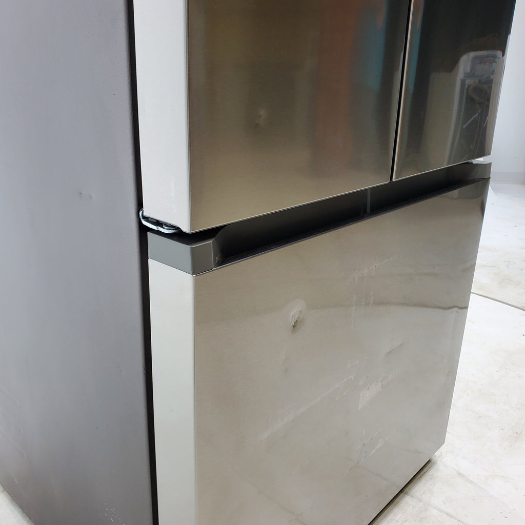 Pictures of 33 in. Wide Fingerprint Resistant Stainless Steel ENERGY STAR Smart Samsung  17.5 cu. ft. 3 Door French Door Refrigerator with Internal Ice Maker - Scratch & Dent - Moderate - Neu Appliance Outlet - Discount Appliance Outlet in Austin, Tx