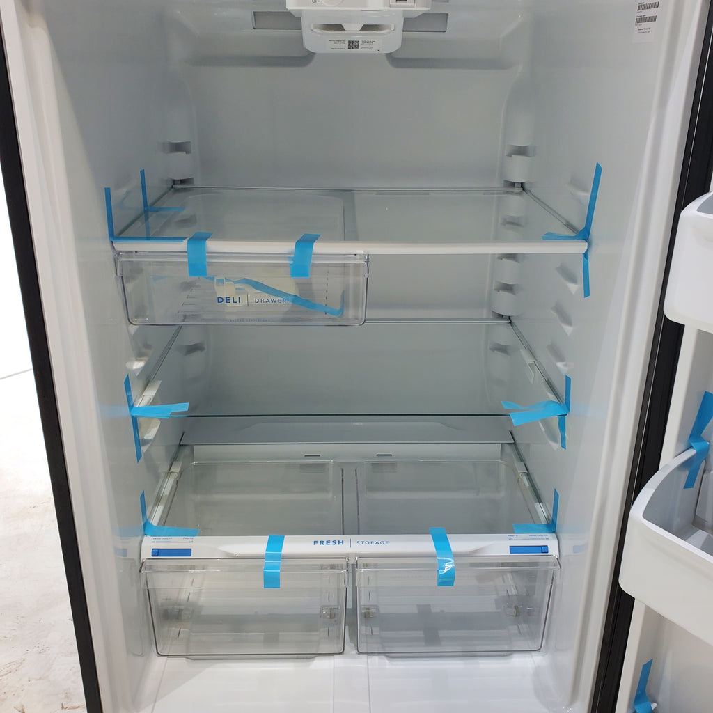 Pictures of Black Frigidaire 18.3 cu. ft. Top Freezer Refrigerator with Even Temp Cooling System - Scratch & Dent - Moderate - Neu Appliance Outlet - Discount Appliance Outlet in Austin, Tx