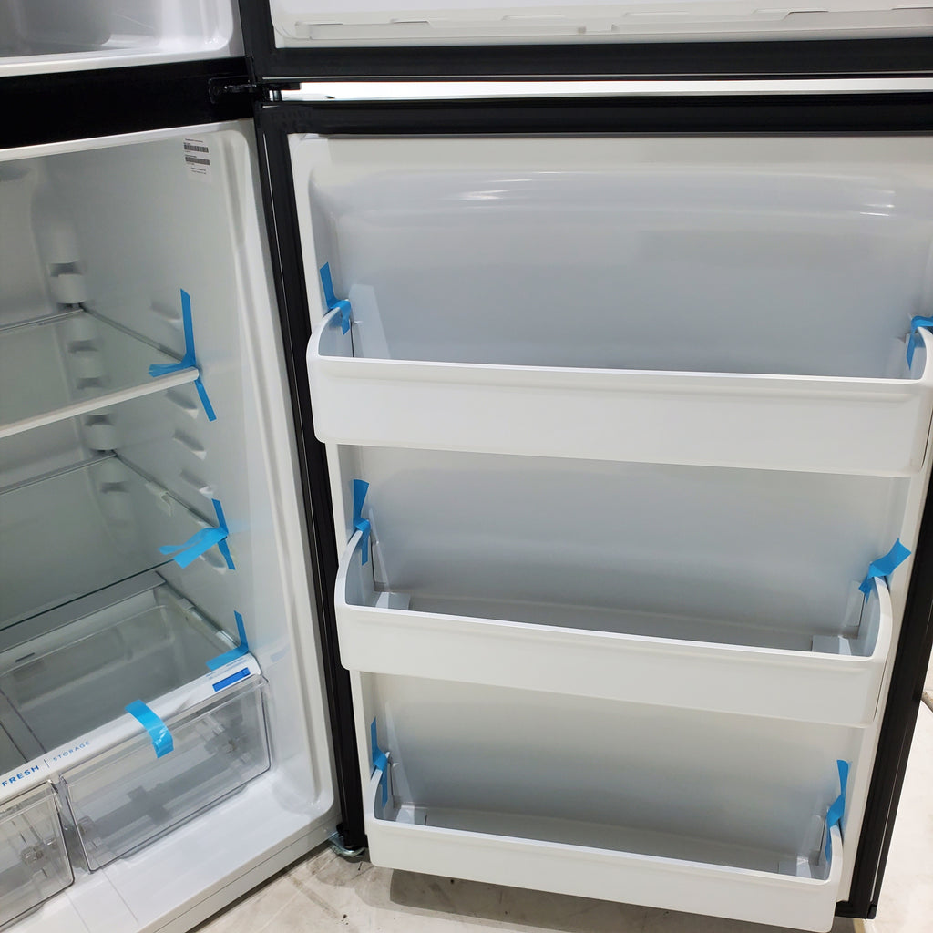 Pictures of Black Frigidaire 18.3 cu. ft. Top Freezer Refrigerator with Even Temp Cooling System - Scratch & Dent - Moderate - Neu Appliance Outlet - Discount Appliance Outlet in Austin, Tx