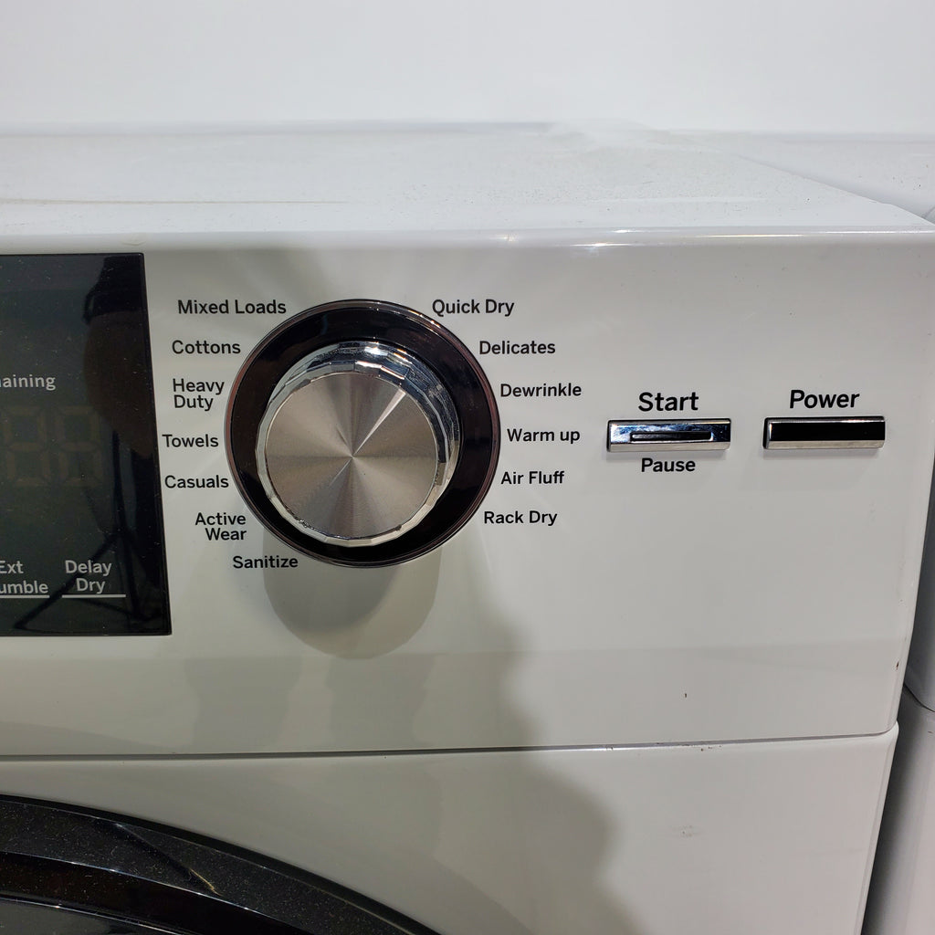 Pictures of Compact 24 in. Wide GE ENERGY STAR 2.4 cu. ft. Front Load Steam Washing Machine with 1400 RPM Spin Speed and Frontload Vented WiFi Capable ENERGY STAR 4.3 cu. ft. Electric Dryer with Stainless Steel Basket - Scratch & Dent - Moderate - Neu Appliance Outlet - Discount Appliance Outlet in Austin, Tx