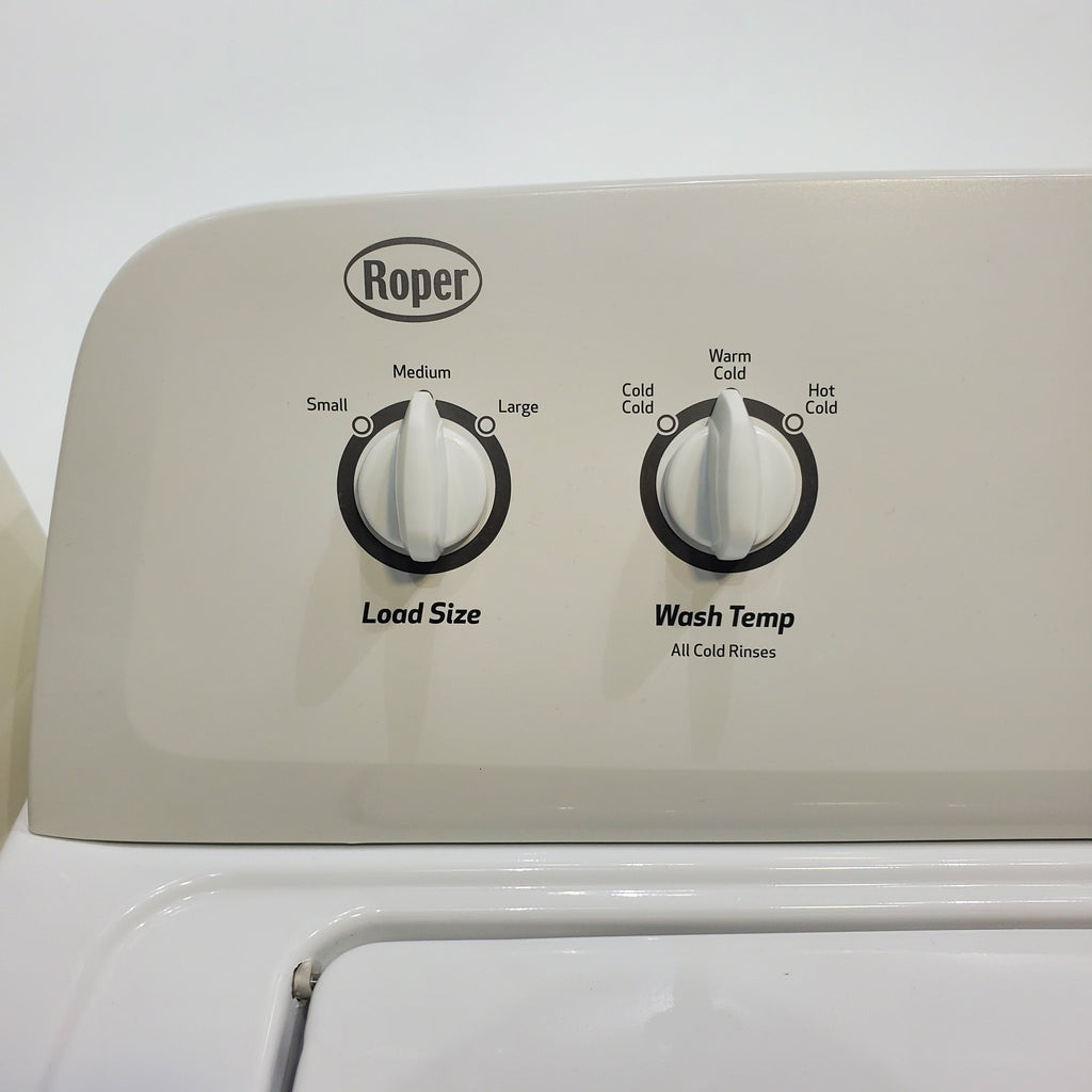 Pictures of Roper 3.6 cu. ft. Top Load Washing Machine with Status Indicator Lights and 6.5 cu ft Electric Dryer with Automatic Dry - Certified Refurbished - Neu Appliance Outlet - Discount Appliance Outlet in Austin, Tx